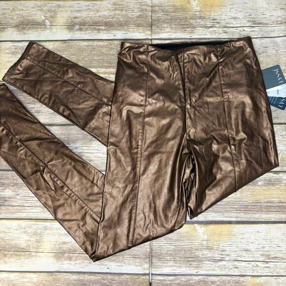 NWT Lysse Copper Metallic Vegan Leather High Waist Shaping Leggings Sz XL - Picture 1 of 12